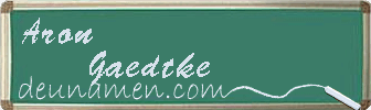 Aron Gaedtke Visitenkarte